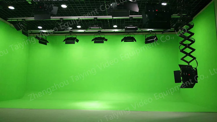 Video studio background no-paint module collaps chroma key green screen