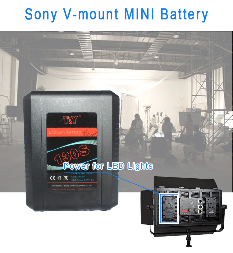 14.8v video camera battery V-mount battery 130Wh with V mount interface (图1)