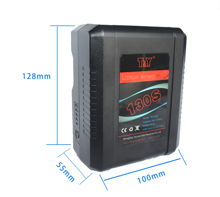 14.8v video camera battery V-mount battery 130Wh with V mount interface (图3)